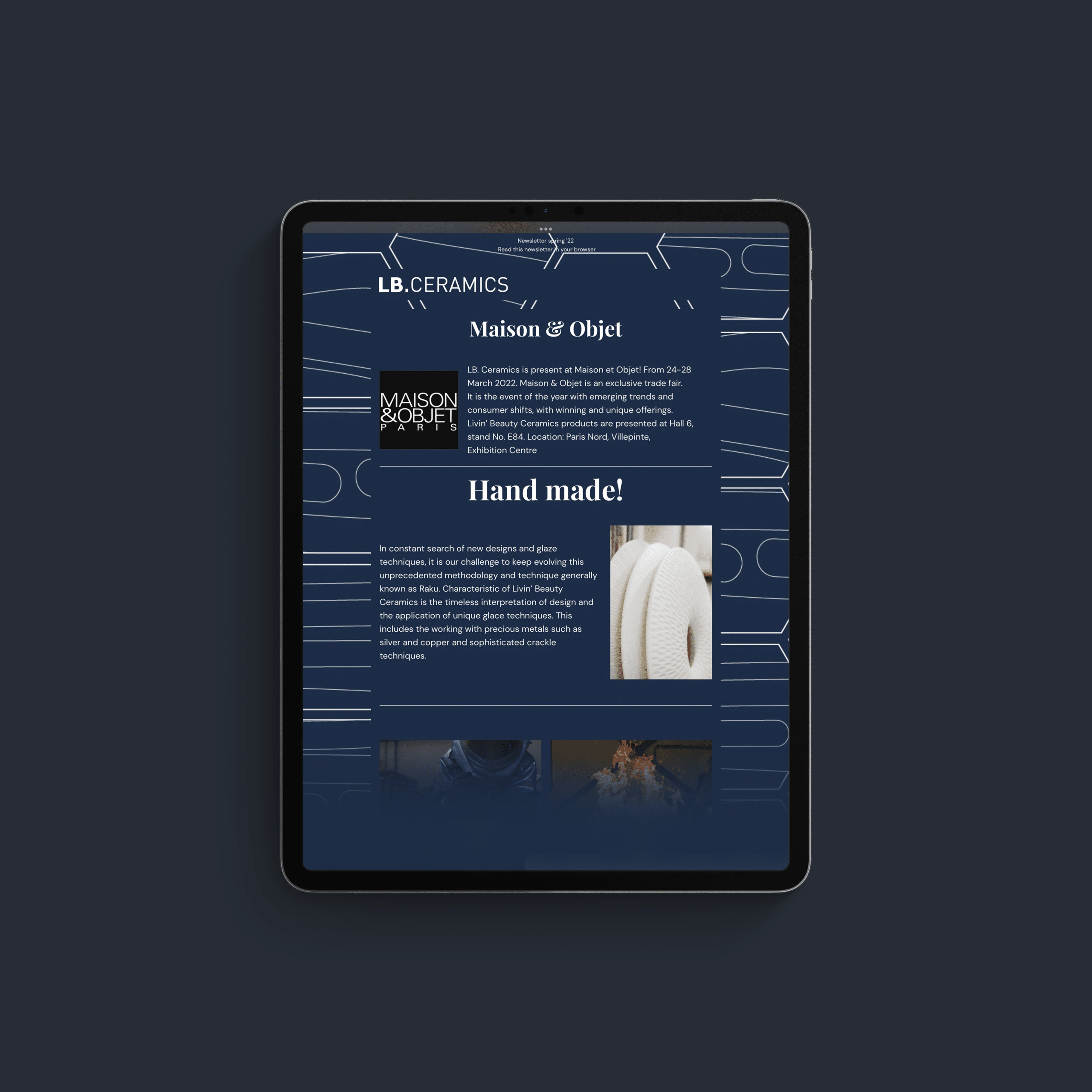 Nieuwsbrief LB Ceramics